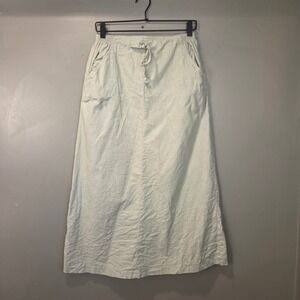 Vintage Basic Editions Women's Linen & Cotton Maxi Skirt, Size M, Light Green